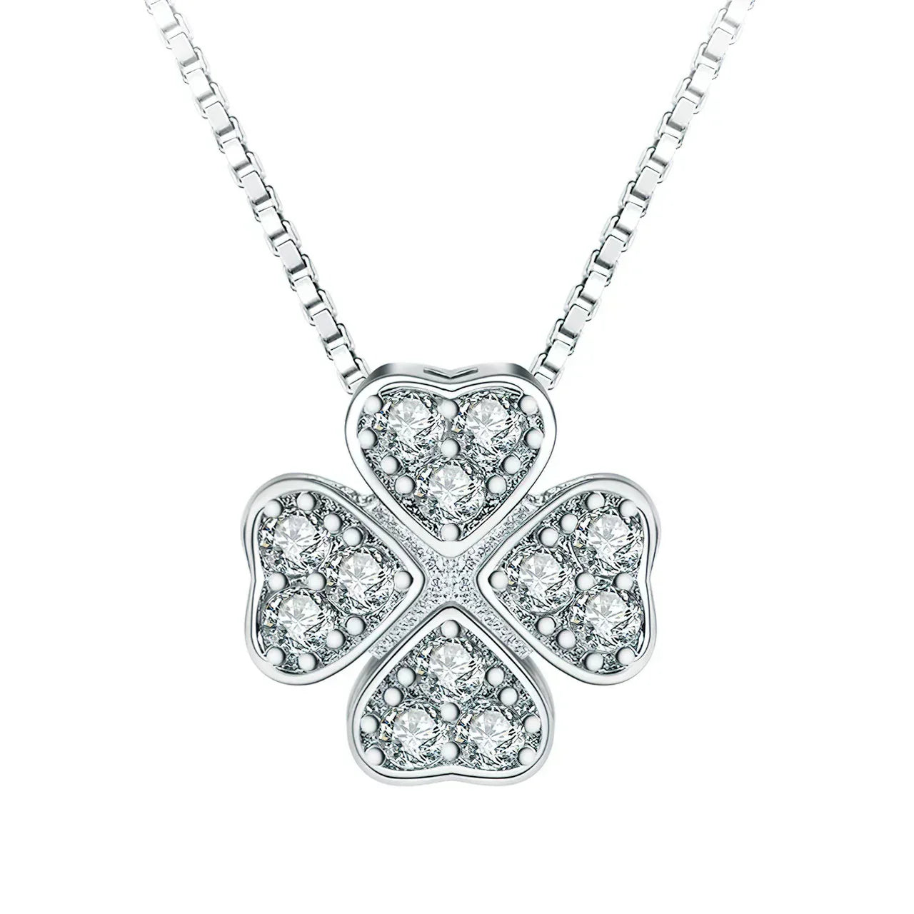 Magnetic Silver Flower Pendant | قلادة زهرة فضية مغناطيسية